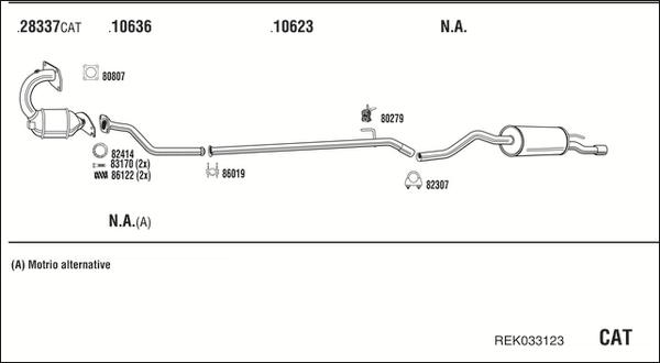 Fonos REK033123 - Система випуску ОГ autocars.com.ua