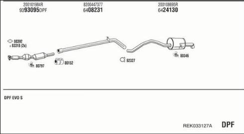 Fonos REK033127A - Система випуску ОГ autocars.com.ua