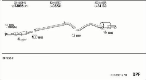 Fonos REK033127B - Система випуску ОГ autocars.com.ua