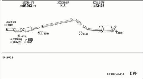 Fonos REK034745A - Система випуску ОГ autocars.com.ua