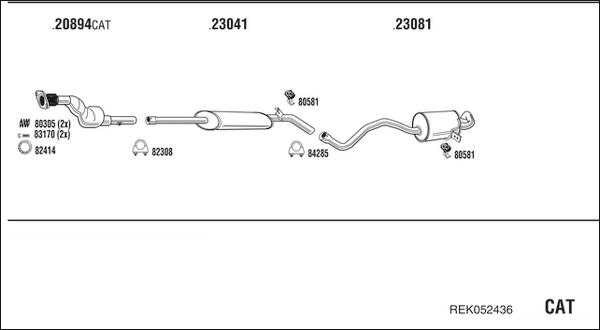 Fonos REK052436 - Система випуску ОГ autocars.com.ua