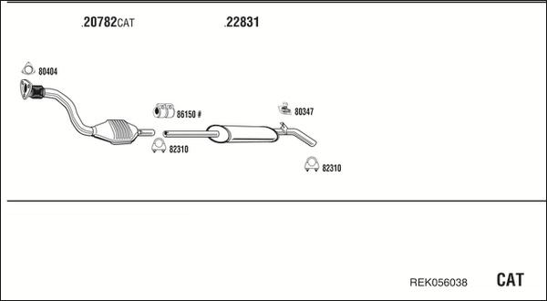 Fonos REK056038 - Система випуску ОГ autocars.com.ua