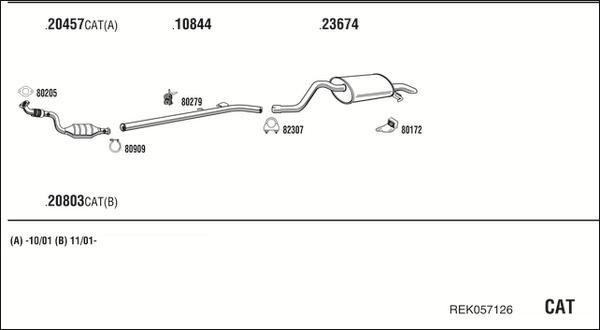 Fonos REK057126 - Система випуску ОГ autocars.com.ua