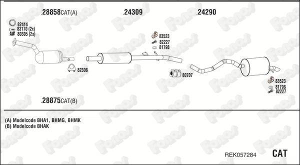 Fonos REK057284 - Система випуску ОГ autocars.com.ua