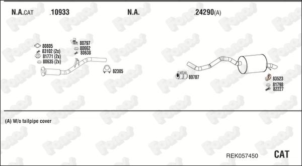 Fonos REK057450 - Система випуску ОГ autocars.com.ua