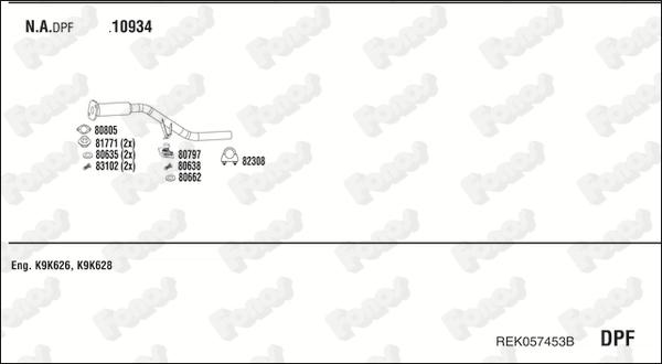 Fonos REK057453B - Система випуску ОГ autocars.com.ua