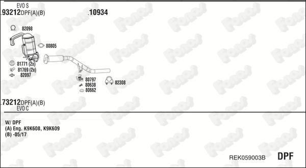 Fonos REK059003B - Система випуску ОГ autocars.com.ua