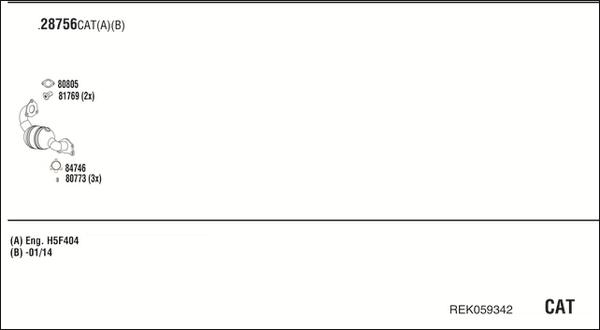 Fonos REK059342 - Система випуску ОГ autocars.com.ua