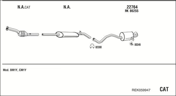 Fonos REK059947 - Система випуску ОГ autocars.com.ua