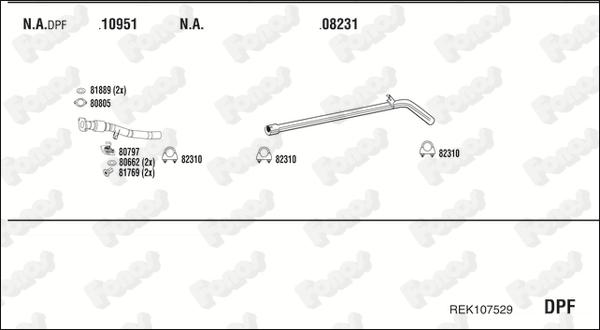 Fonos REK107529 - Система випуску ОГ autocars.com.ua