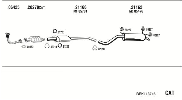 Fonos REK118746 - Система випуску ОГ autocars.com.ua