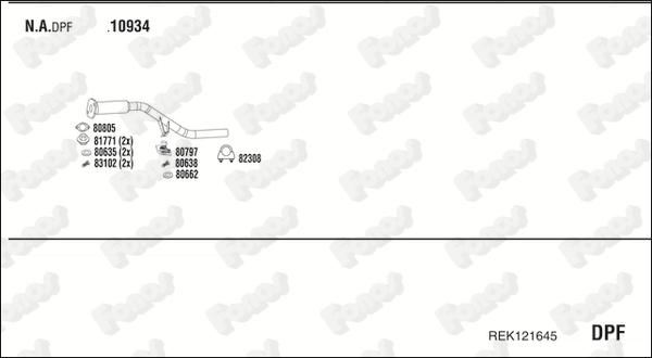 Fonos REK121645 - Система випуску ОГ autocars.com.ua