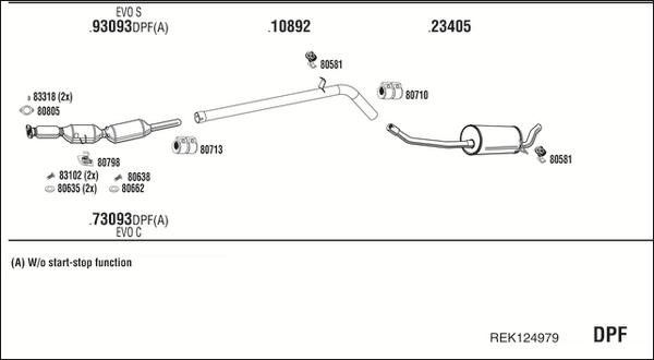 Fonos REK124979 - Система випуску ОГ autocars.com.ua