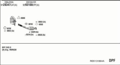 Fonos REK131864A - Система випуску ОГ autocars.com.ua