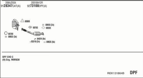 Fonos REK131864B - Система випуску ОГ autocars.com.ua