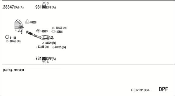 Fonos REK131864 - Система випуску ОГ autocars.com.ua