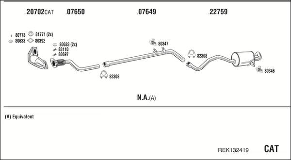 Fonos REK132419 - Система випуску ОГ autocars.com.ua