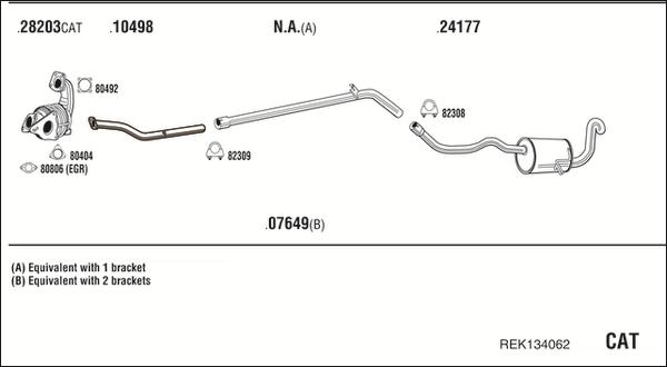 Fonos REK134062 - Система випуску ОГ autocars.com.ua