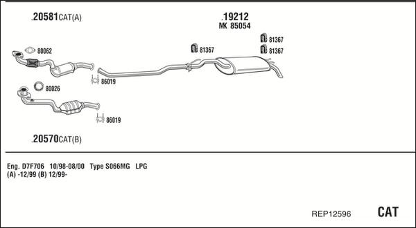 Fonos REP12596 - Система випуску ОГ autocars.com.ua