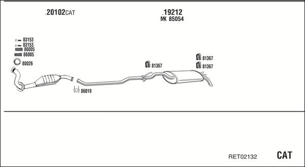 Fonos RET02132 - Система випуску ОГ autocars.com.ua