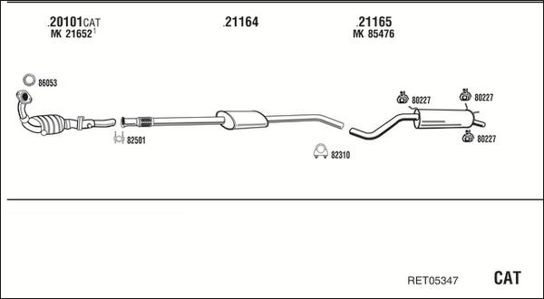 Fonos RET05347 - Система випуску ОГ autocars.com.ua