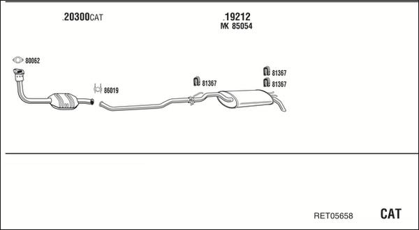 Fonos RET05658 - Система випуску ОГ autocars.com.ua