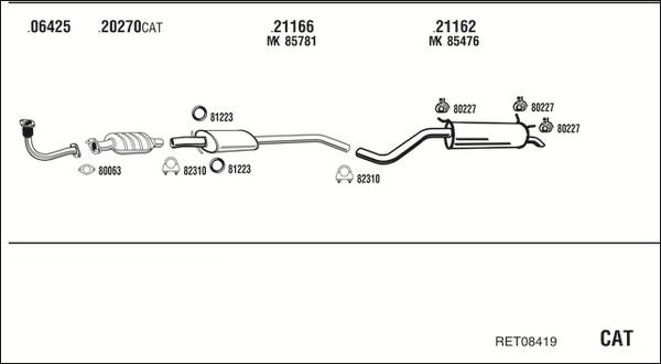 Fonos RET08419 - Система випуску ОГ autocars.com.ua