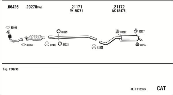 Fonos RET11266 - Система випуску ОГ autocars.com.ua