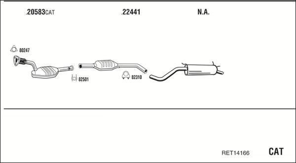 Fonos RET14166 - Система випуску ОГ autocars.com.ua