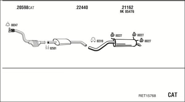 Fonos RET15768 - Система випуску ОГ autocars.com.ua