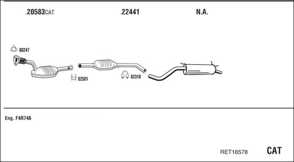 Fonos RET16578 - Система випуску ОГ autocars.com.ua
