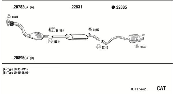 Fonos RET17442 - Система випуску ОГ autocars.com.ua