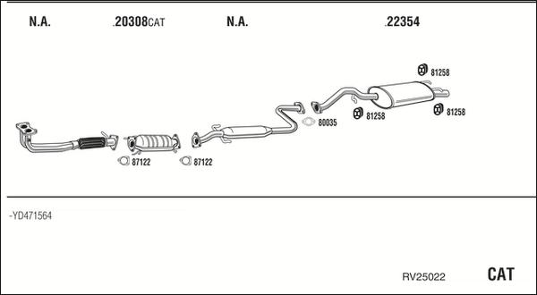 Fonos RV25022 - Система випуску ОГ autocars.com.ua