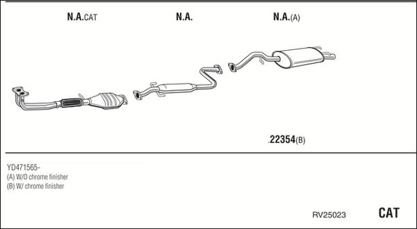 Fonos RV25023 - Система випуску ОГ autocars.com.ua