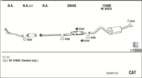 Fonos SA30119 - Система випуску ОГ autocars.com.ua