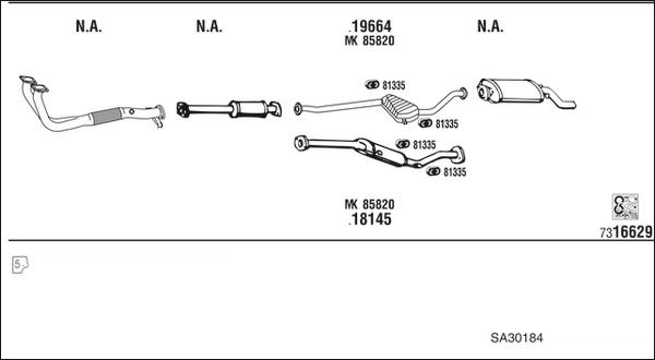 Fonos SA30184 - Система випуску ОГ autocars.com.ua