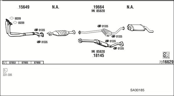 Fonos SA30185 - Система випуску ОГ autocars.com.ua