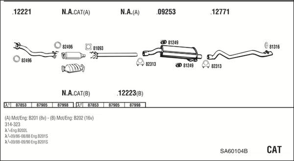 Fonos SA60104B - Система выпуска ОГ autodnr.net