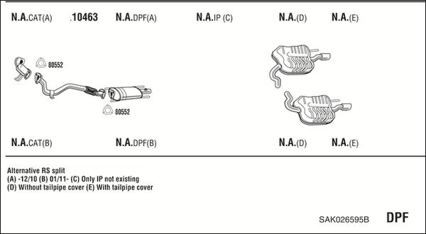 Fonos SAK026595B - Система випуску ОГ autocars.com.ua