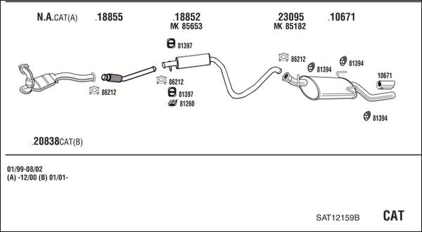 Fonos SAT12159B - Система випуску ОГ autocars.com.ua