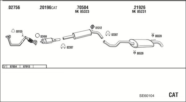 Fonos SE60104 - Система випуску ОГ autocars.com.ua