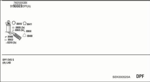 Fonos SEK000520A - Система випуску ОГ autocars.com.ua