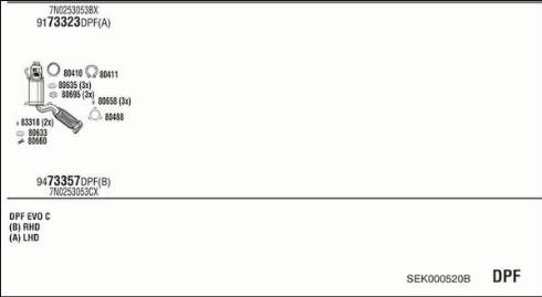 Fonos SEK000520B - Система випуску ОГ autocars.com.ua