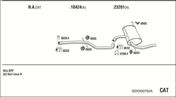 Fonos SEK000762A - Система випуску ОГ autocars.com.ua