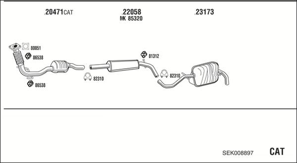 Fonos SEK008897 - Система випуску ОГ autocars.com.ua