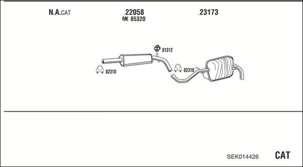 Fonos SEK014426 - Система випуску ОГ autocars.com.ua