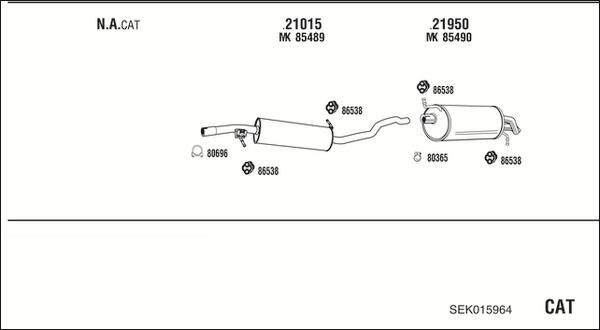 Fonos SEK015964 - Система випуску ОГ autocars.com.ua