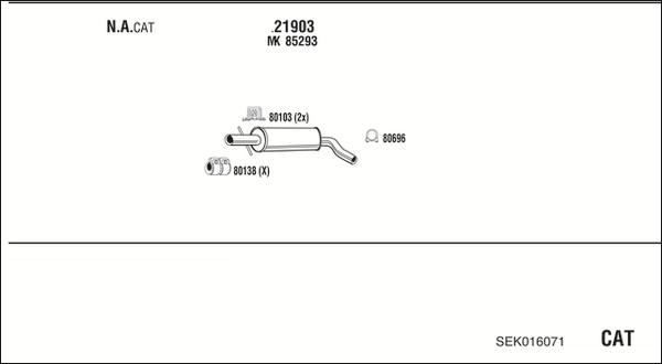 Fonos SEK016071 - Система випуску ОГ autocars.com.ua