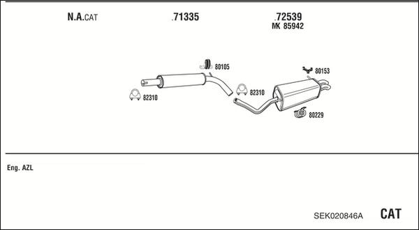 Fonos SEK020846A - Система випуску ОГ autocars.com.ua