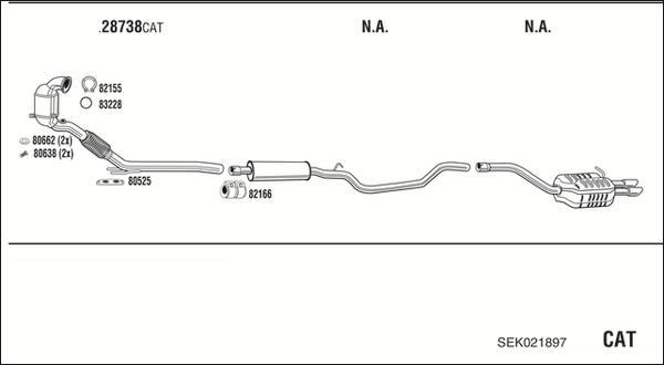 Fonos SEK021897 - Система випуску ОГ autocars.com.ua